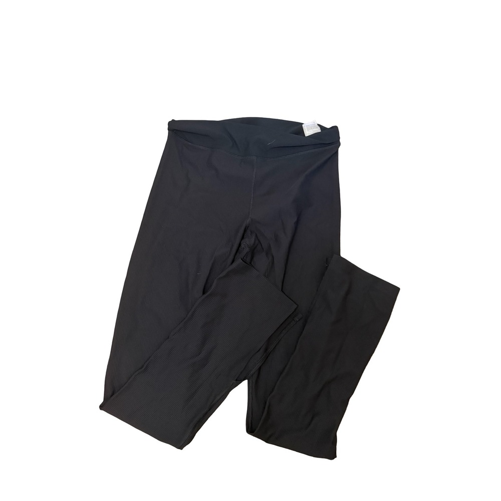 Old Navy PowerSoft Go-Dry Ribbed Leggings Womens Large Black Activewear